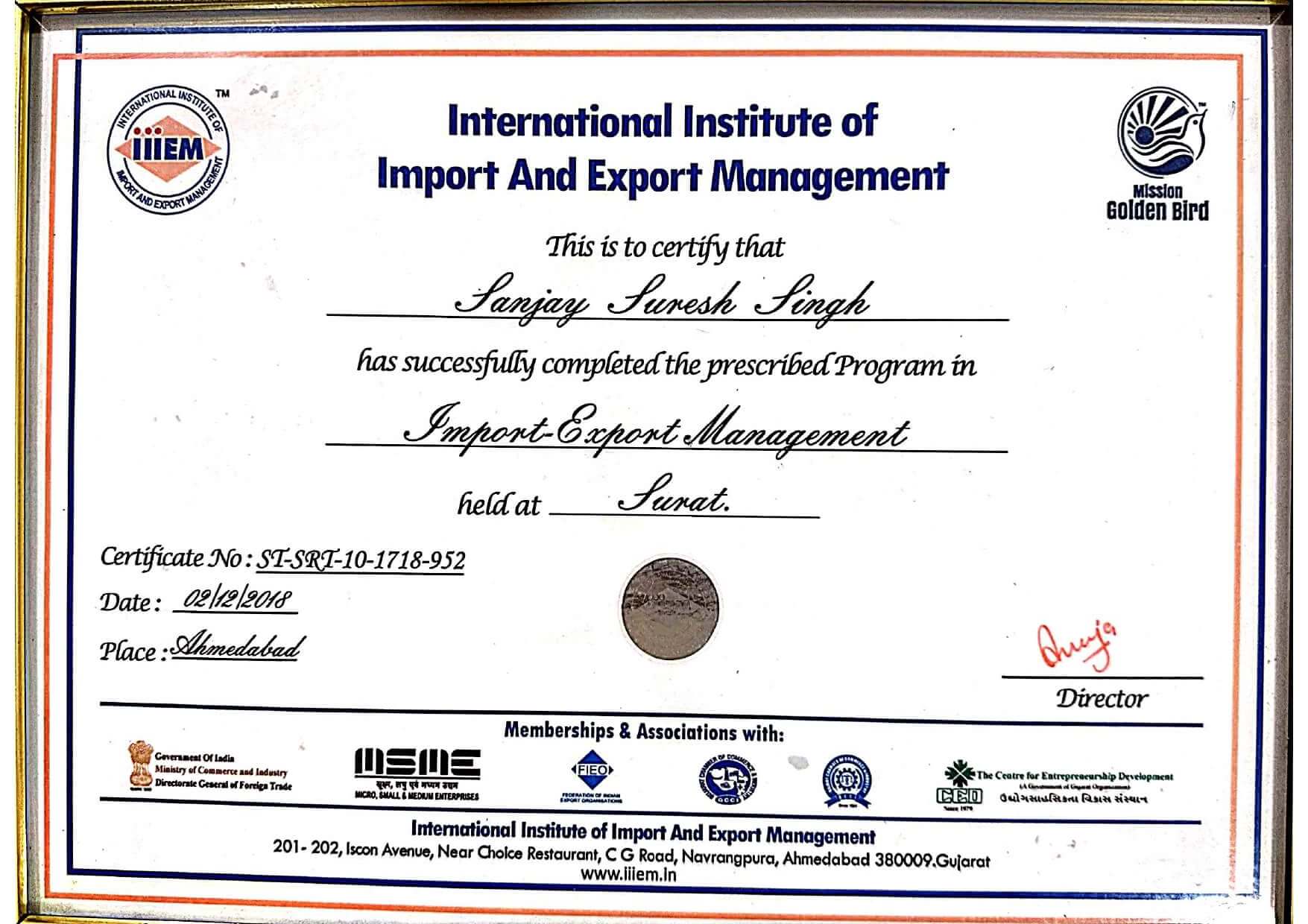 Certificate 1